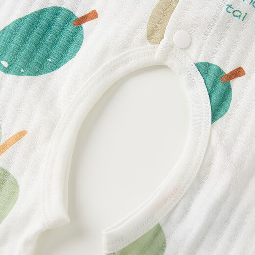 Tongtai (TONGTAI) baby short-sleeved jumpsuit summer pure cotton thin newborn baby hai clothes crawling clothes baby clothes jacquard green 90cm