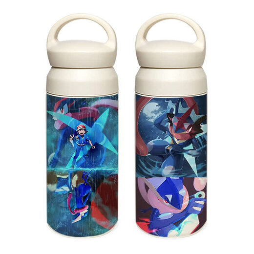 Chengliu Pokémon Joint Kaga Nin Frog Thermos Cup Supply Student крупный способности детей и девочек водяной чашка аниме -мультфильм портативная кофейная чашка 350 мл AA1283 Kaga nin лягушка