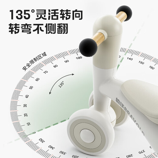 柏沃儿童平衡车1到3岁宝宝学步车婴儿玩具小孩一周岁礼物滑步扭扭 薄荷绿【高定礼盒装】高度可调-