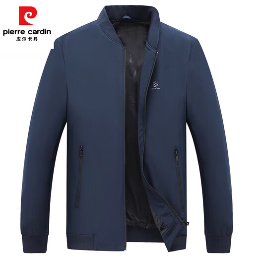 
Pierre cardin high-end men's jacket spring and autumn men's middle-aged baseball collar clothes solid color casual jacket top N9905 blue M 170 size [recommended 90-115 Jin [Jin equals 0.5 kg]]