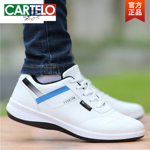 
CARTELO old Beijing cloth shoes men's shoes for summer breathable men's casual leather shoes waterproof board shoes leather surface trendy sports shoes men black gold 6636-canvas shoes 40