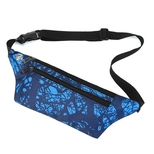 
[Sports and body] New waist bag for men and women multifunctional waterproof outdoor mobile phone bag Korean crossbody bag chest bag sports waist bag - black - 1 piece