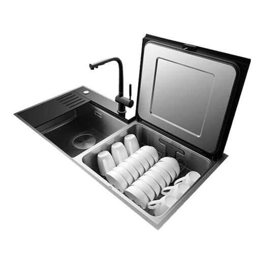 Fotile sink dishwasher 03-Y1 sink dishwasher double-layer integrated built-in stainless steel cavity can wash fruits, vegetables and seafood. Wash dishes without bending. Y1 13 sets 03-Y1L dishwasher on the left