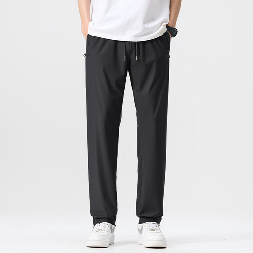 Pierre Cardin Herren Sommer Dünne Hosen Eis Seide Schnelltrockne Casual Hosen für Männer mit elastischen Long Long Herren-Schnellrockshosen 6629 Khaki 4xl [Empfohlen 180-200 Jin [Jin gleich 0,5 kg]]]
