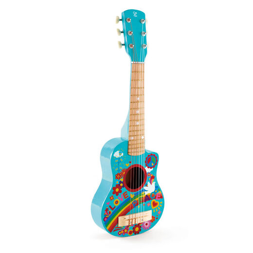 HAPE Flower Guitar de printemps 3 ans + Baby pour enfants entrée de gamme Ukulele Music Toys pour cultiver le sens musical pour hommes et femmes guitare de printemps fleur