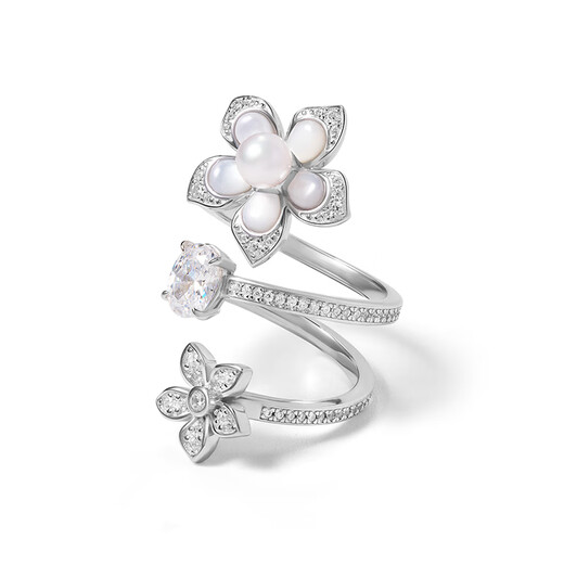 CIGA LONG windmill jasmine turquoise multi-ring new product twin jasmine pearl ring 17-18