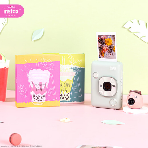 Fuji (FUJIFILM) genuine mini three-inch photo paper mini SE/12/41/99/liplay/evo/link3/7+/7sc/9/11/25/90 instant camera printer photo paper white border (20 photos) + happy online photo album + photo album * 2 + border sticker * 2