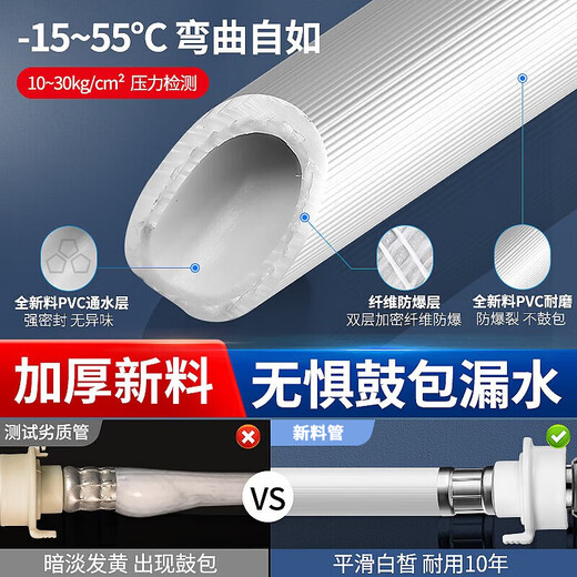 Xizhou Yeyu washing machine water inlet pipe 1.5 meters long extension pipe connected to the upper pipe fully automatic drum pulsator Haier connection buckle universal faucet accessories