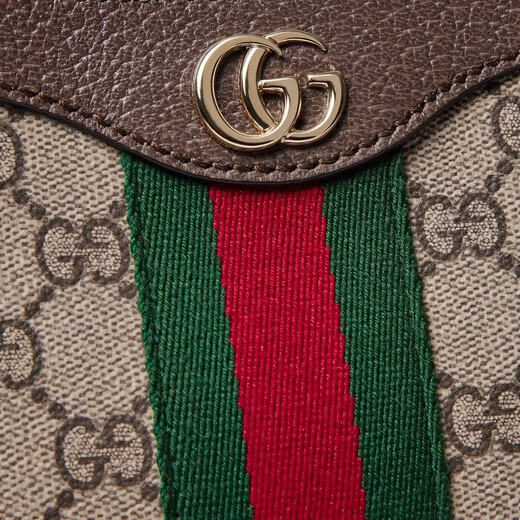 GUCCI Gucci Ophidia series small shoulder bag new gift beige and dark brown one size
