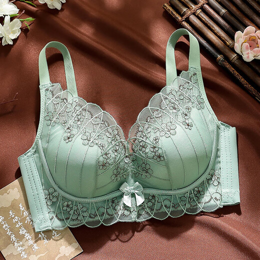 Modale bestickte kleine Brüste sehen groß aus und sammelte Unterwäsche für Frauen, Top-Kollektion Brusthebung und Anti-SAGGING-Einstellungstyp Stahlringless BH, Einzelstück 70a 32/B