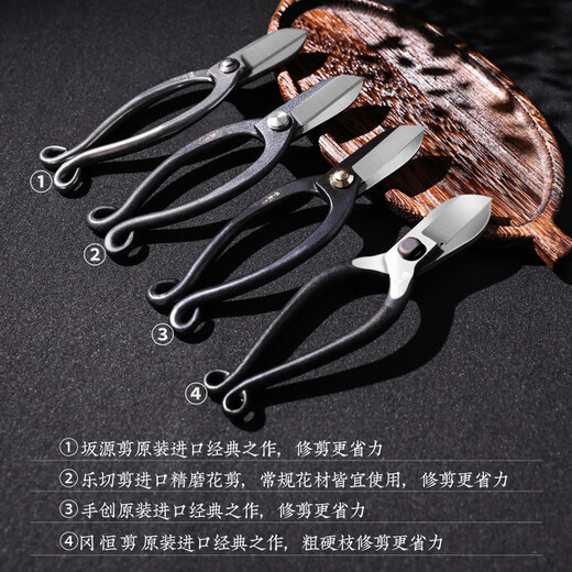 花乐集池坊剪日式花剪花艺师复合钢蕨手剪插花剪刀工具园艺剪花道剪 _乐切御生花池坊剪RK-9926