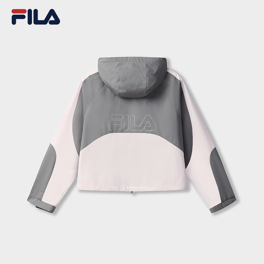 Veste tissée officielle de Fila Yang Mi avec le même style que Fila Fila 2025 Automne Nouvelle veste courte à capuche lâche à la mode Yunzhi Gray-Dy M 165 / 84A / M