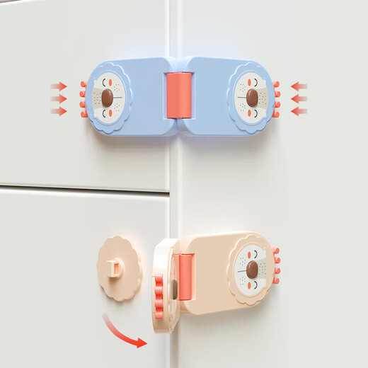 Beiyueyou pouvez empêcher le verrouillage de bébé verrouillage des enfants verrouillage de sécurité de la sécurité à la porte à la porte bébé réfrigérateur Boucle de sécurité protectrice LION LIO