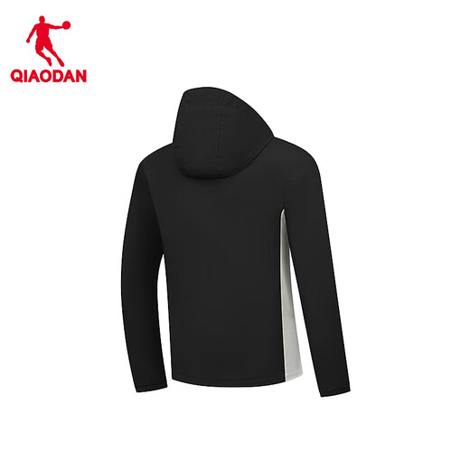 
Jordan Sports Jacket Men's Trench Coat Spring and Autumn Windproof Water-Repellent Hooded Outdoor Jacket Long Sleeve Top Black/Crescent S