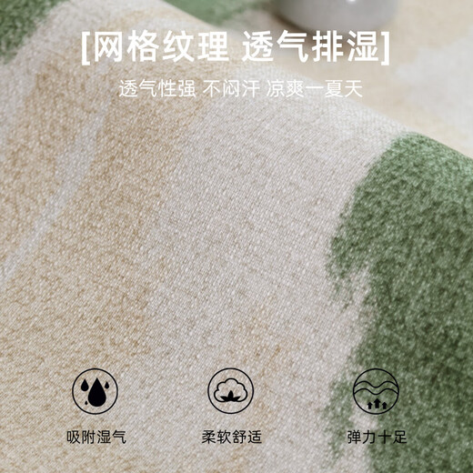 诗维蔻亚麻地毯客厅2025新款免洗可擦轻奢高级地毯茶几凉席地垫卧室地毯 清茉-15911 200cm*340cm [光滑无刺毛]