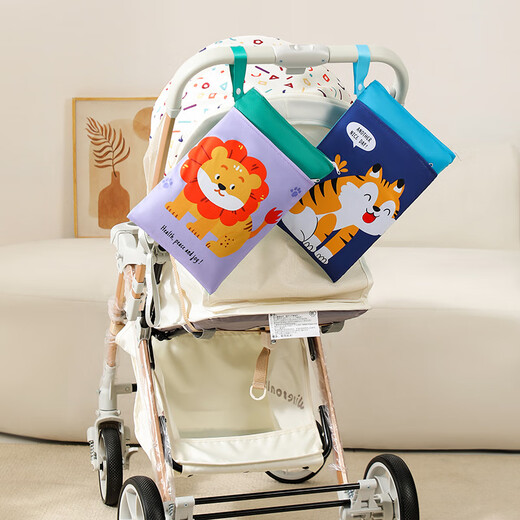 Bantang Jinse diaper storage bag double-layer zipper stroller hanging bag washable baby diaper storage waterproof bag red cat