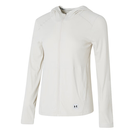 安德玛（Under Armour）官方女装 2025夏季新款运动服透气健身户外跑步连帽训练夹克外套 1390060-279 XS