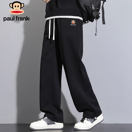 Paul Frank Casual Pants Men's Autumn Trendy Brand Loose Pants Men's Pants Straight Heavyweight Sweatpants Men's Sports Pants Black L