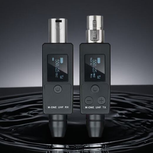 LVVI XLR wireless transceiver UHF ultra-high frequency wired to wireless transmission supports live broadcast sound card microphone microphone professional audio playing and singing speaker mixer one for one (canon mouth one male and one female)