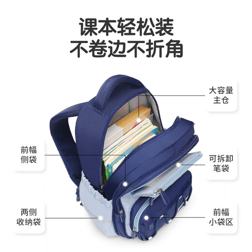 阳光8点儿童书包男小学生一到三年级女生新款轻便大容量双肩背包 绿色(云感轻盈_零压背负)