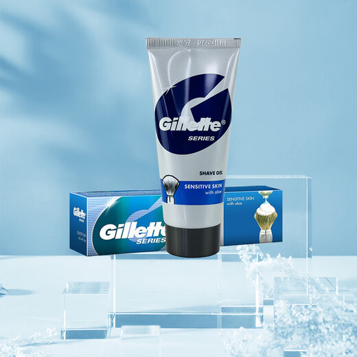 吉列Gillette剃须啫喱60g 敏感肌可用剃须泡沫男士护理