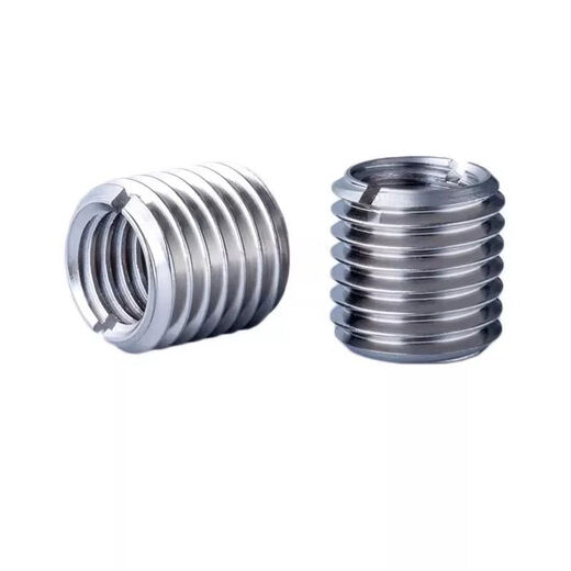 Thread protection sleeve stainless steel braces steel wire screw sleeve 303 self-tapping internal and external thread nut conversion sheath wire sleeve complete set M2m8-M12 inner M2.5 outer M4 length 4 (100 pieces) slotted