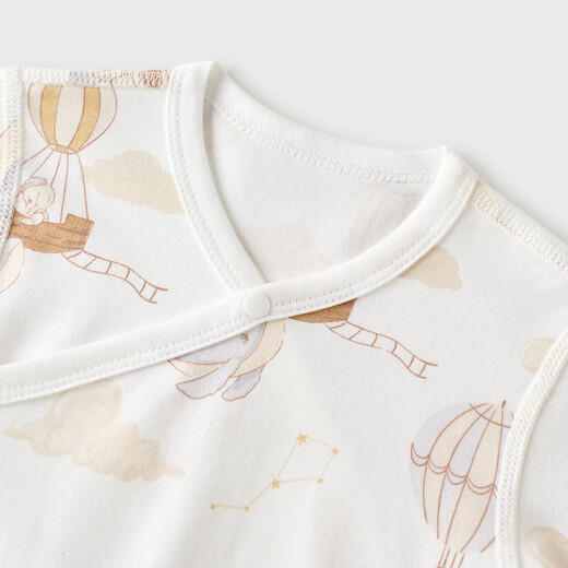 Tongtai (TONGTAI) baby wrap clothes spring and autumn pure cotton newborn clothes baby jumpsuit triangle romper orange 66cm