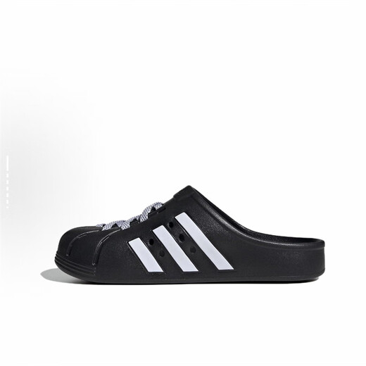 阿迪达斯（adidas）男女同款拖鞋25春夏舒适百搭休闲运动EVA包头防滑耐磨透气JH9848 JH9848/黑白 40.5