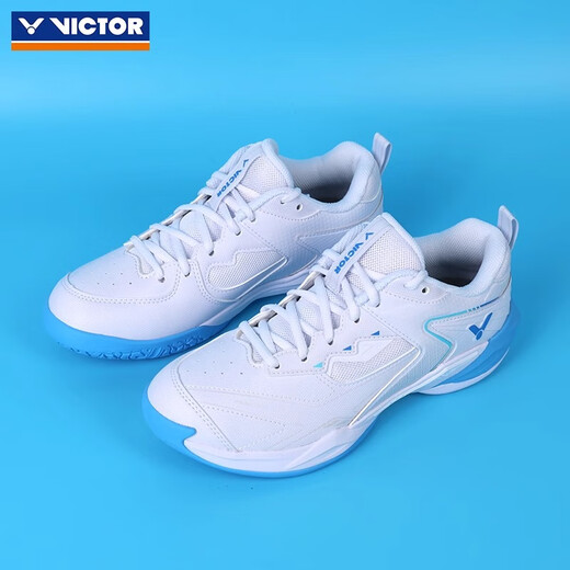 
Victor Victory new badminton shoes P9200NTD second and third generation men and women professional shock absorption training sports shoes same as stars P9200NTD/AF white and blue shoe bag + towel socks 42
