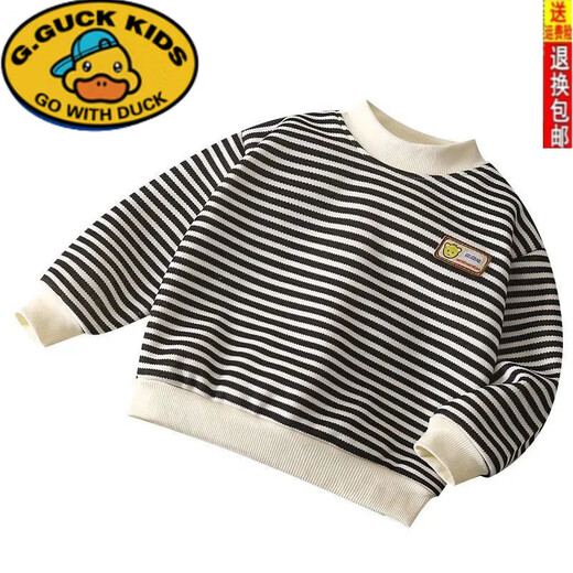 G.Duckkids Kinder Winter plus Fleece Pullover Baby Herbst und Winter verdickte warme Tops Jungen und Mädchen integrierter Pullover-Pullover-Pullover W01-Fleece Little White Rabbit 90