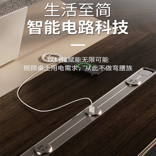 Hanjitangyu modern light luxury boss desk office desk simple office high-end painted solid wood leather president desk executive desk 2.4 meters boss desk