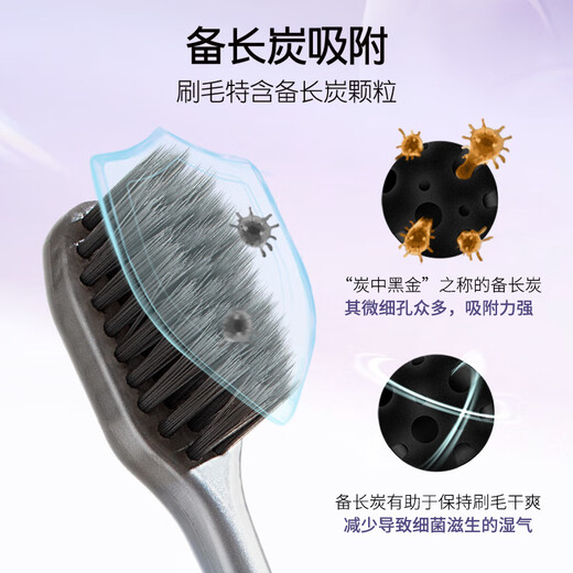 
Shuke charcoal wire energy toothbrush 10 long carbon adsorption reduction plaque small brush head gum protection home installation old and random