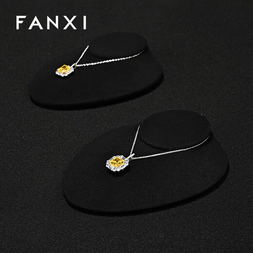 凡西【新品】项链展示架超纤人像模特椭圆脖子颈膜展架项链展示道具 (小)卧式人像(超纤灰)-RX11303
