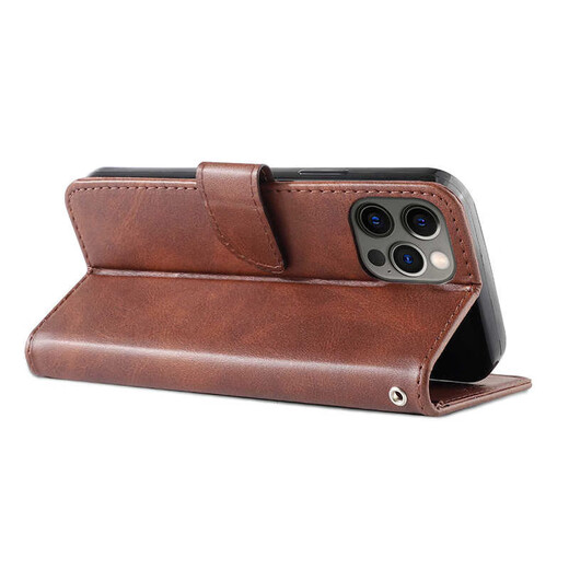 Nagato Aya suitable for Apple 15ProMax mobile phone case leather case clamshell iPhone15Pro card holder ip15 retro all-inclusive men's 2025 new protective cover clamshell leather case/buckle cow pattern/card slot design black Apple 15Pro