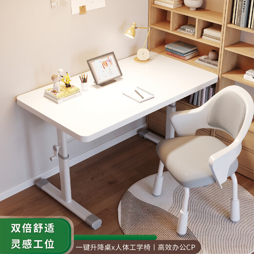 One Lemon Lift Computer Desk Home Study Writing Desk Desktop Desk Office Simple Desk E-Sports Long Sliver Work Table Lift Table-120*60cm Highly Recommended by the Store Manager
