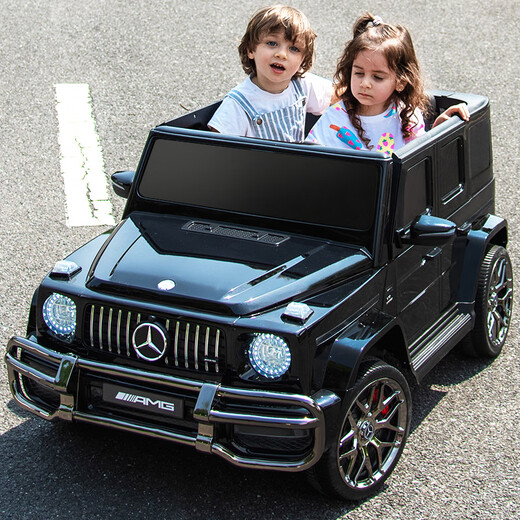 Cool Sun Mercedes-Benz two-seater black children's remote control car can sit on baby electric car children's car can drive