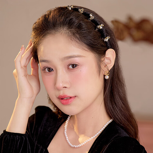 Dongyi Yanxuan headband women's high-end headdress high skull headband student face wash hair cassette with teeth anti-slip falling