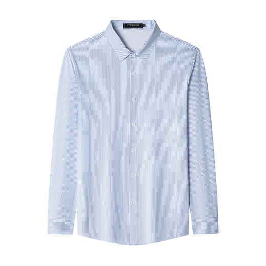 
Yager official flagship store mulberry silk long-sleeved shirt men's spring and summer new style business casual non-scalding anti-wrinkle striped plaid lining Lange-9901 M 170