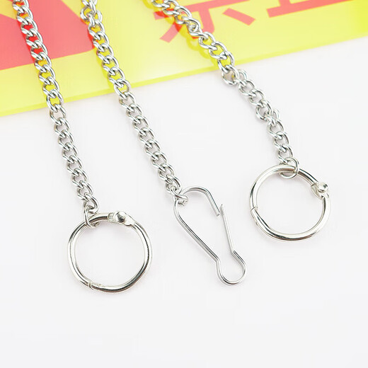 Mashifu Advertising Signage Stainless Steel Hanging Chain Signage Billboard Parking Space Sign Chain Poster Thin Hanging Chain Including 50cm gallbladder buckles on both sides (5 pieces)