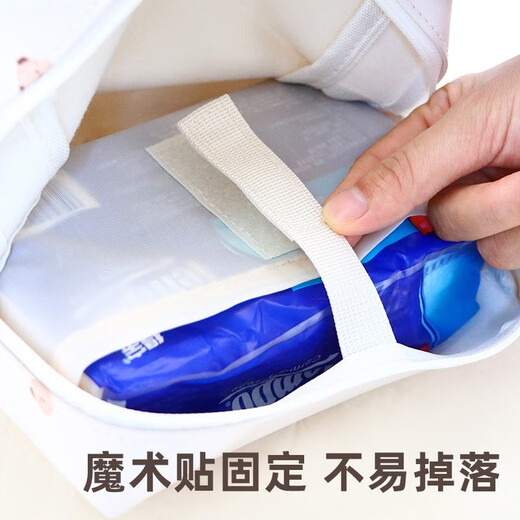 婴儿挂包遛娃神器置物袋推车纸巾包尿不湿带外出宝宝尿片配件挂钩 小熊棉布纸巾包