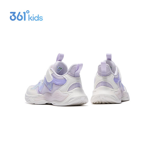 361 Children's Shoes Children's Sports Shoes 2025 Autumn Girls Light Soft Elastic Sweet Childlike Casual Shoes Purple 32