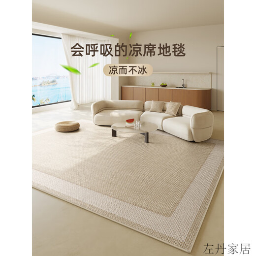创京懿选地毯客厅2025新款免洗可擦高级客厅地毯2025新款凉席地垫夏季冰丝 四季款-宜沐15780 160cm*230cm 【触感舒适】