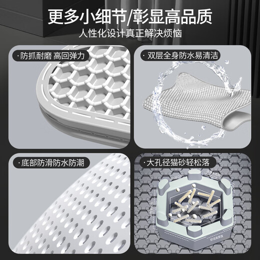 HELLOJOY extra large cat litter box mat is anti-splash and anti-bringing out, thickened double-layer filter sand control mat, wear-resistant and scratch-resistant EVA anti-slip mat