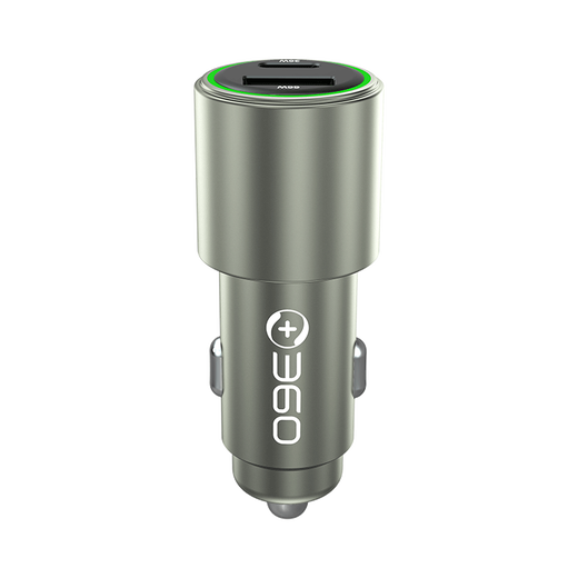 360 car charger super fast charging 1A1C 66W flash charging cigarette lighter smart car charge P661 one-to-two converter