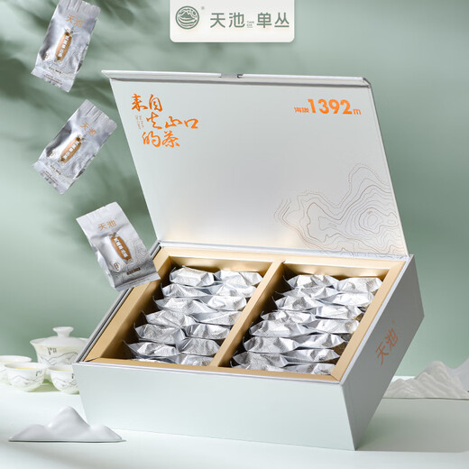 
1392 Tianchi [Silver Moon Gift Box] Phoenix Single-Chong Tea Duck Shit Fragrance Chaozhou Phoenix Single-Chong Tea Gift Box Pack
