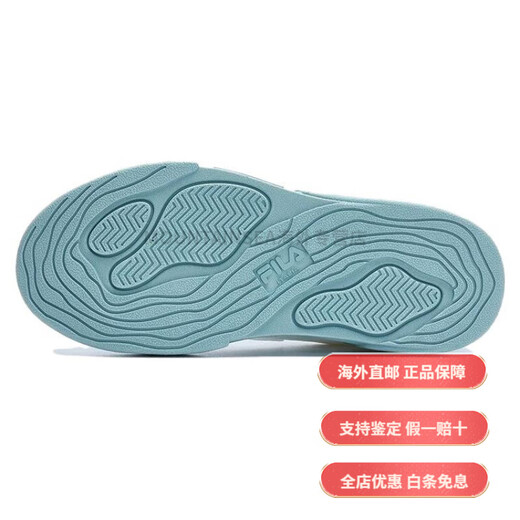 斐乐（FILA）潮牌 POP 2 简约舒适 防滑耐磨轻便 低帮 帆布鞋 女款 白蓝时尚轻 40