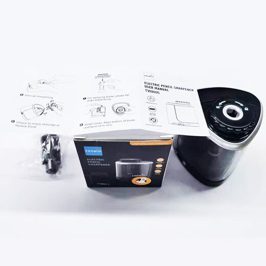 Astronomie; Ten-Wintenwin Electric Bencil Spitzer Pilzkopf Kinder Schreibwarenschärfe-Maschine Batterieversion kreativer halbautomatischer Bleistiftmaschine Schwarz TW8005-English Tenwin
