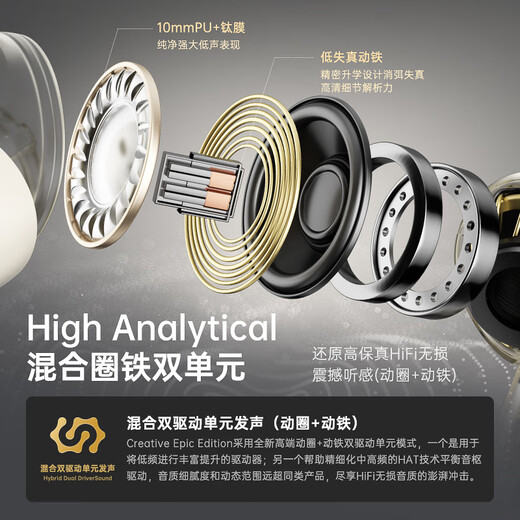 IKF Ultra JD Exclusive True Wireless Bluetooth Headset Ring Iron In-Ear ANC Noise Reduction LDAC Music Sports Running Suitable for Apple Huawei Xiaomi Titanium Metal Color