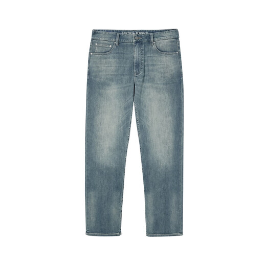 Jack Jones (JACK&JONES) men's jeans, fashionable and versatile, trendy and cool out-of-the-street distressed washed casual straight pants 225332054 E39 medium blue denim regular 30 170 W30/L30