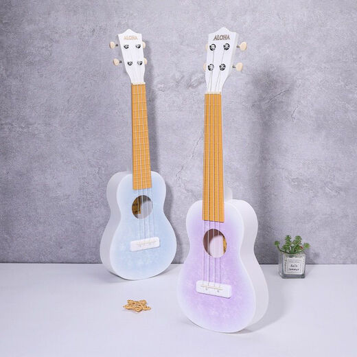 Ibanez23寸尤克里里ukulele可弹奏乐器小吉他礼物尤克里里冰花高级配色 23寸冰花蓝